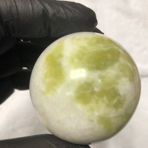 Green & White Jade Sphere 6.5 ounce’s 48MM